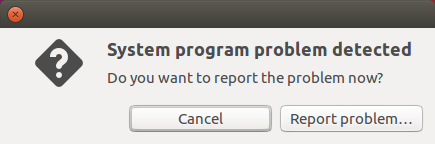 system program problem detected